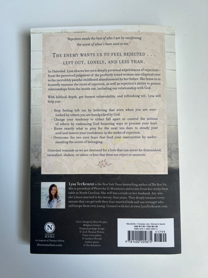 Uninvited: Living Loved When You Feel Less Than, Left Out, and Lonely - Lysa TerKeurst