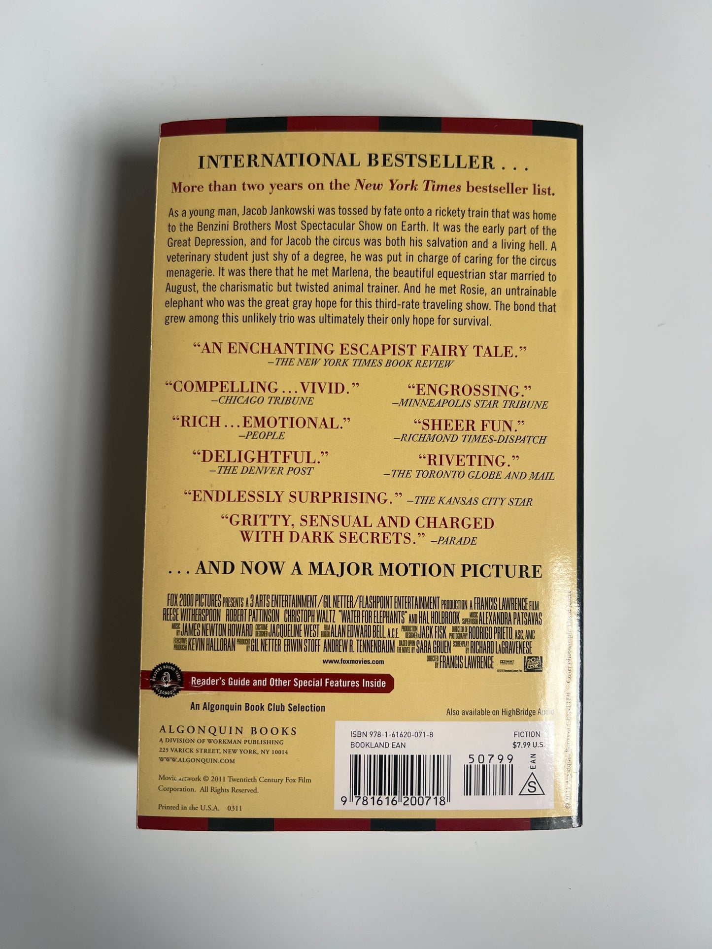 Water for Elephants - Sara Gruen