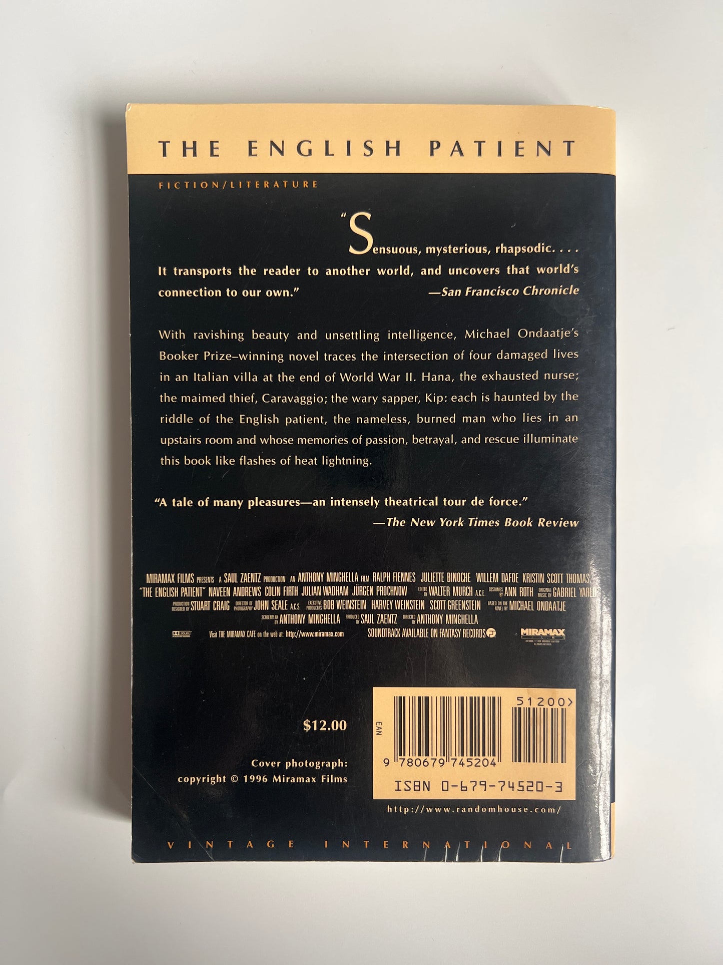 The English Patient - Michael Ondaatje